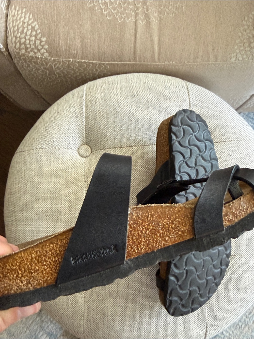 Birkenstock Black Leather Two-strap Sandals - Picture 6 of 7